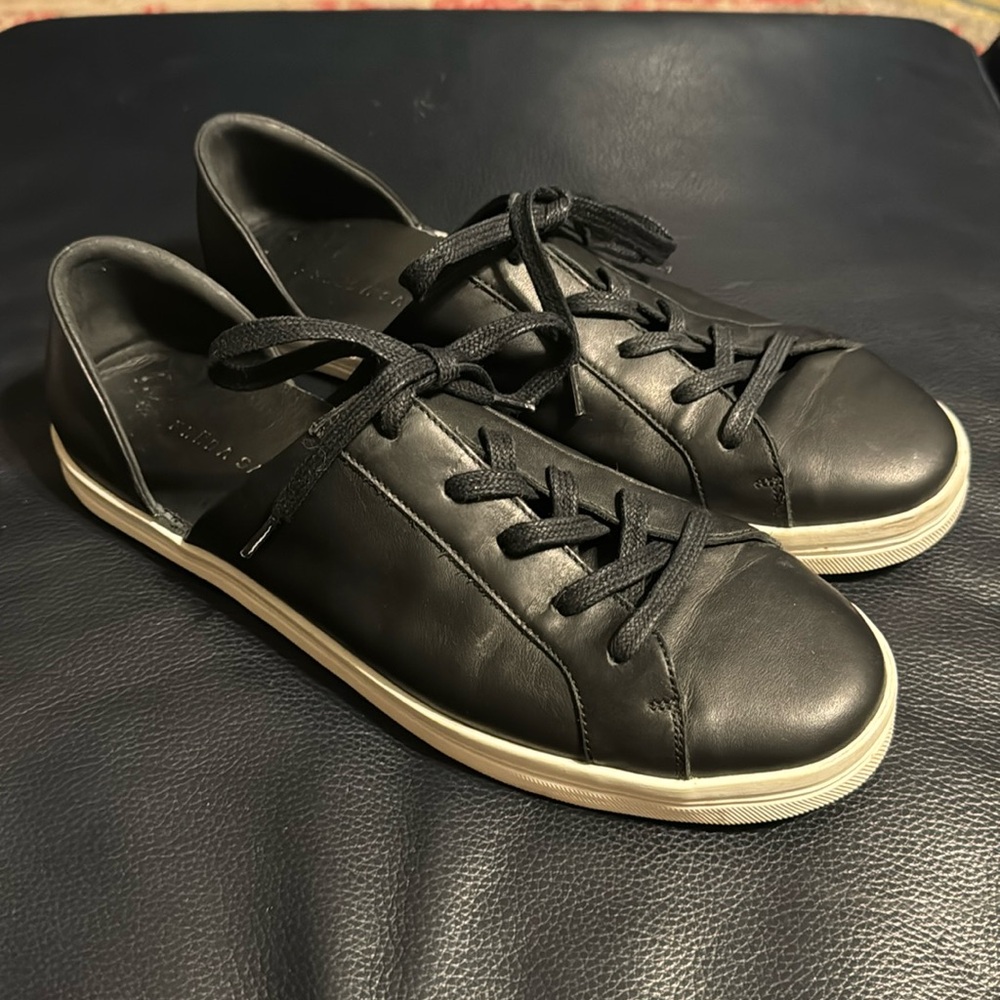 Freda Salvador Eda D’Orsay black leather sneakers